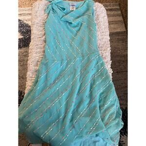 Girl Code girls sz. 14 pale turquoise sleeveless lined dress. Delicate, feminine